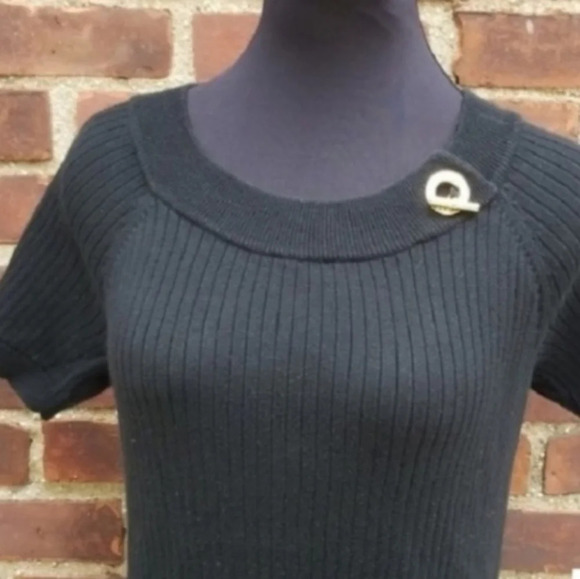 Lauren Ralph Lauren black  ribbed‎ tee M - Picture 7 of 7